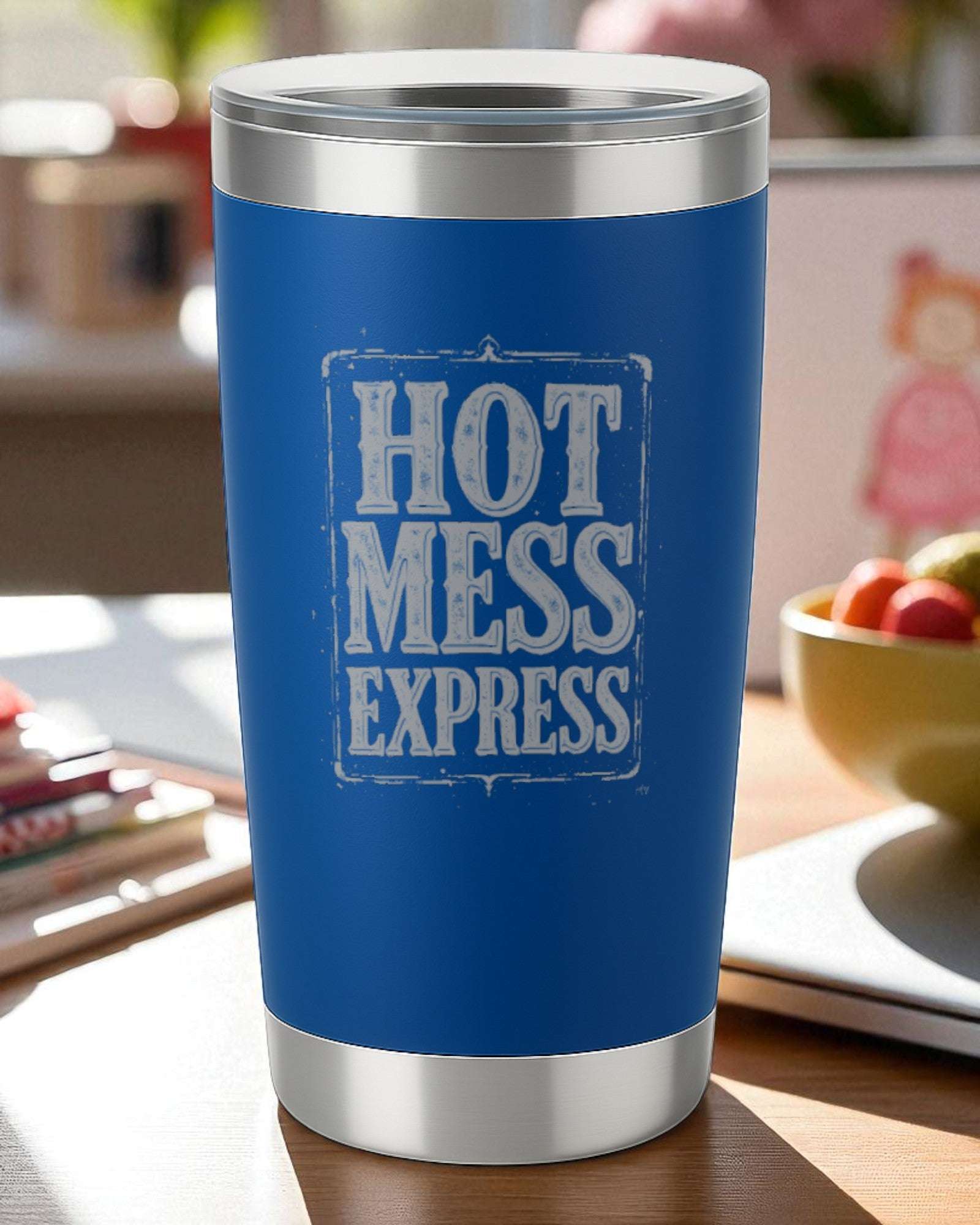 Hot Mess Express – Funny Sarcasm Tumbler Ctrl-Alt-Engrave