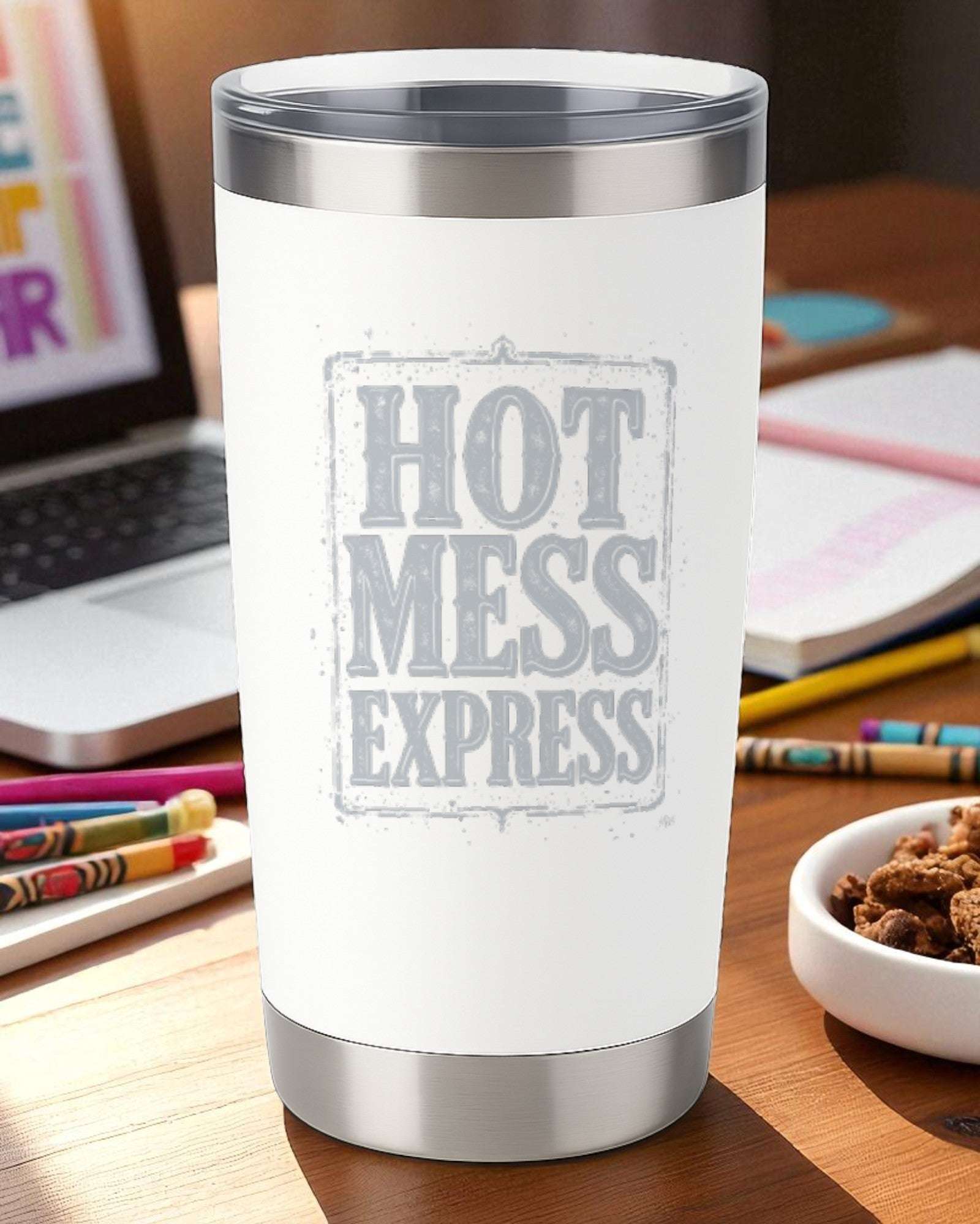 Hot Mess Express – Funny Sarcasm Tumbler Ctrl-Alt-Engrave