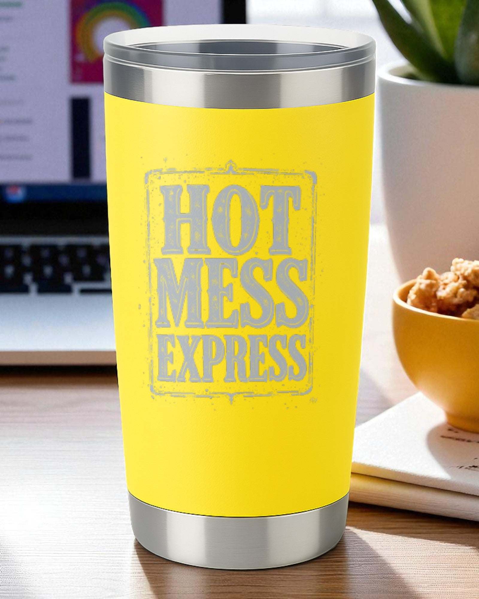 Hot Mess Express – Funny Sarcasm Tumbler Ctrl-Alt-Engrave
