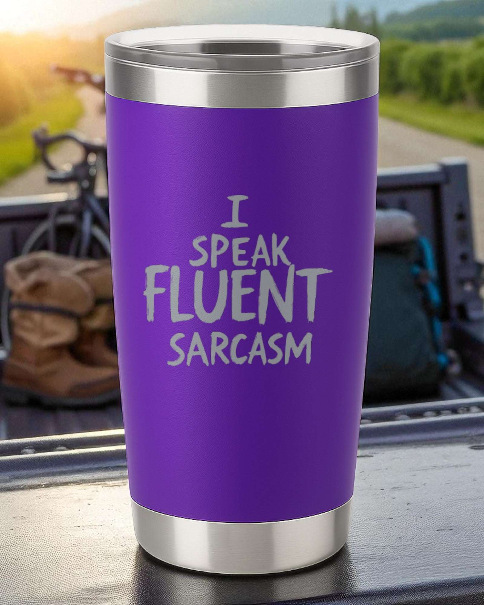 I Speak Fluent Sarcasm – Bold Statement Tumbler Ctrl-Alt-Engrave