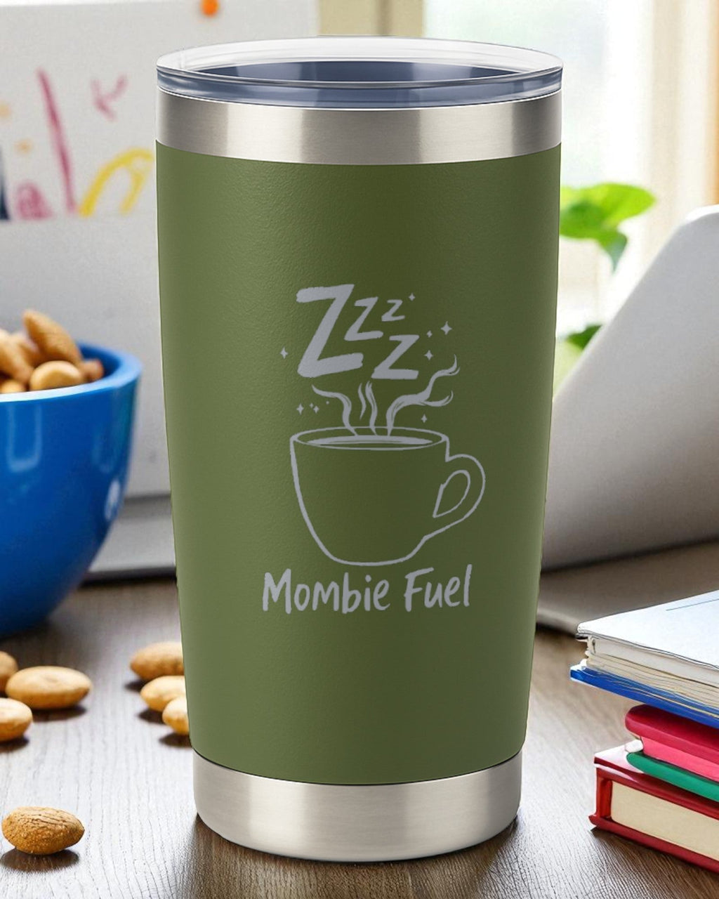 Mombie Fuel – Mom Life Engraved Tumbler Ctrl-Alt-Engrave
