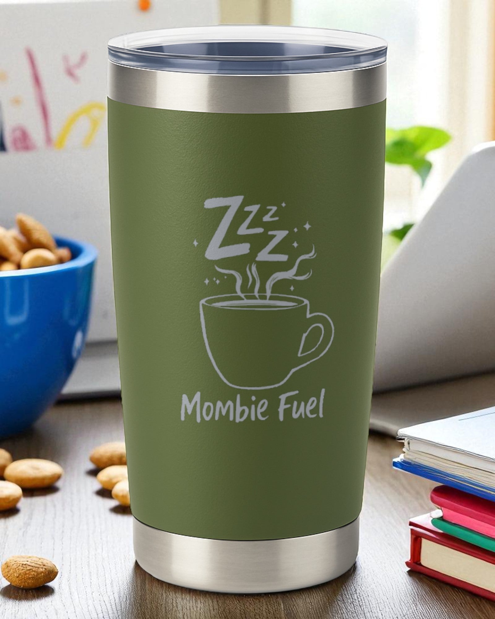 Mombie Fuel – Mom Life Engraved Tumbler Ctrl-Alt-Engrave