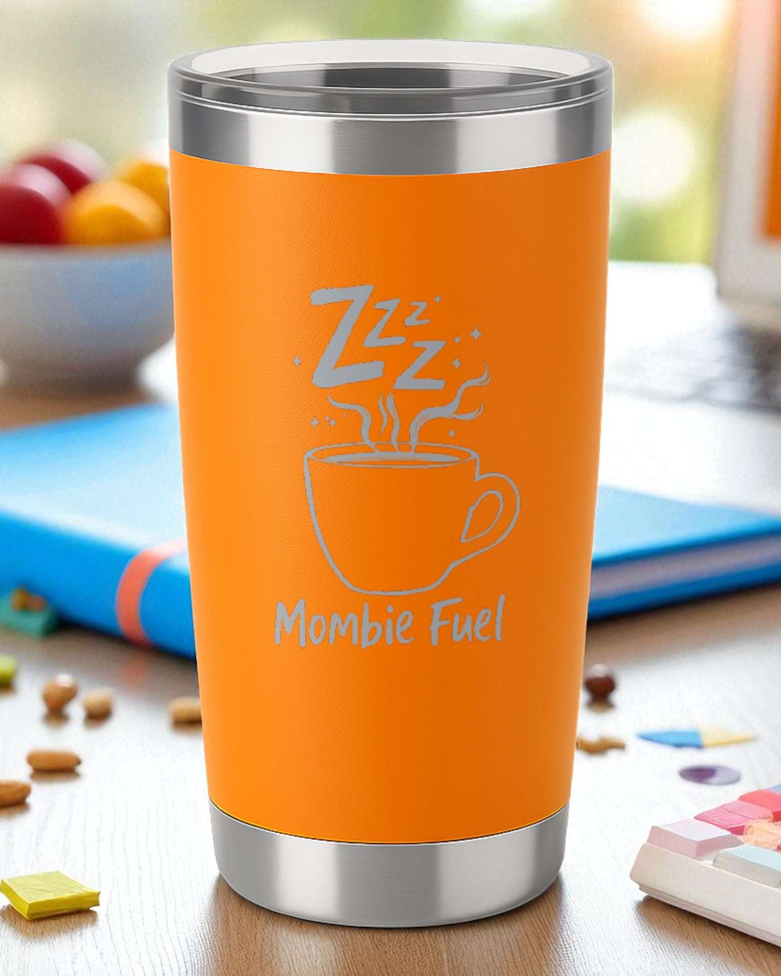 Mombie Fuel – Mom Life Engraved Tumbler Ctrl-Alt-Engrave