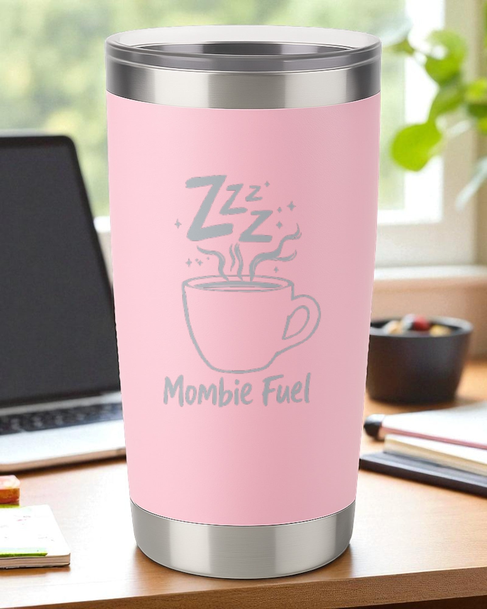 Mombie Fuel – Mom Life Engraved Tumbler Ctrl-Alt-Engrave