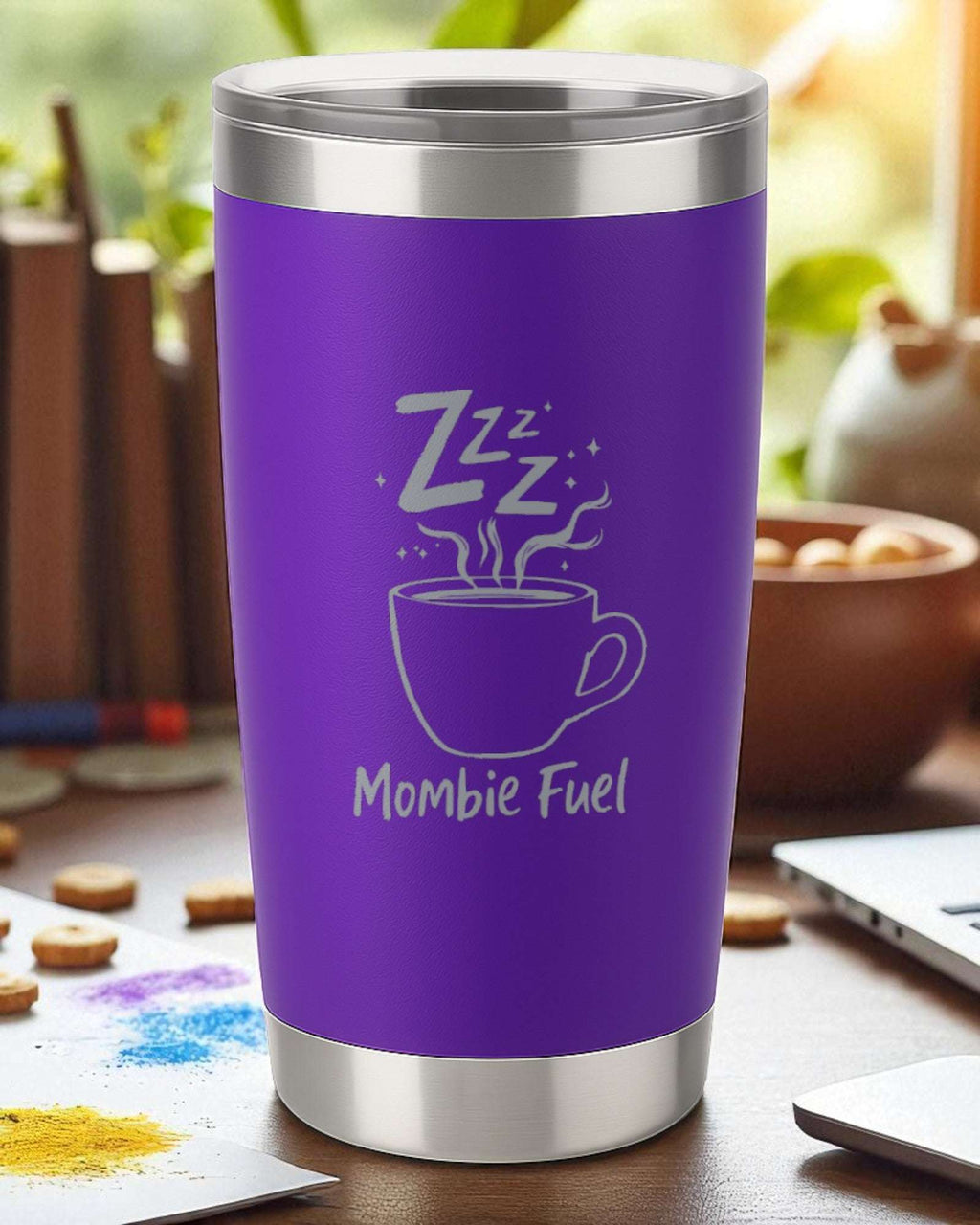 Mombie Fuel – Mom Life Engraved Tumbler Ctrl-Alt-Engrave