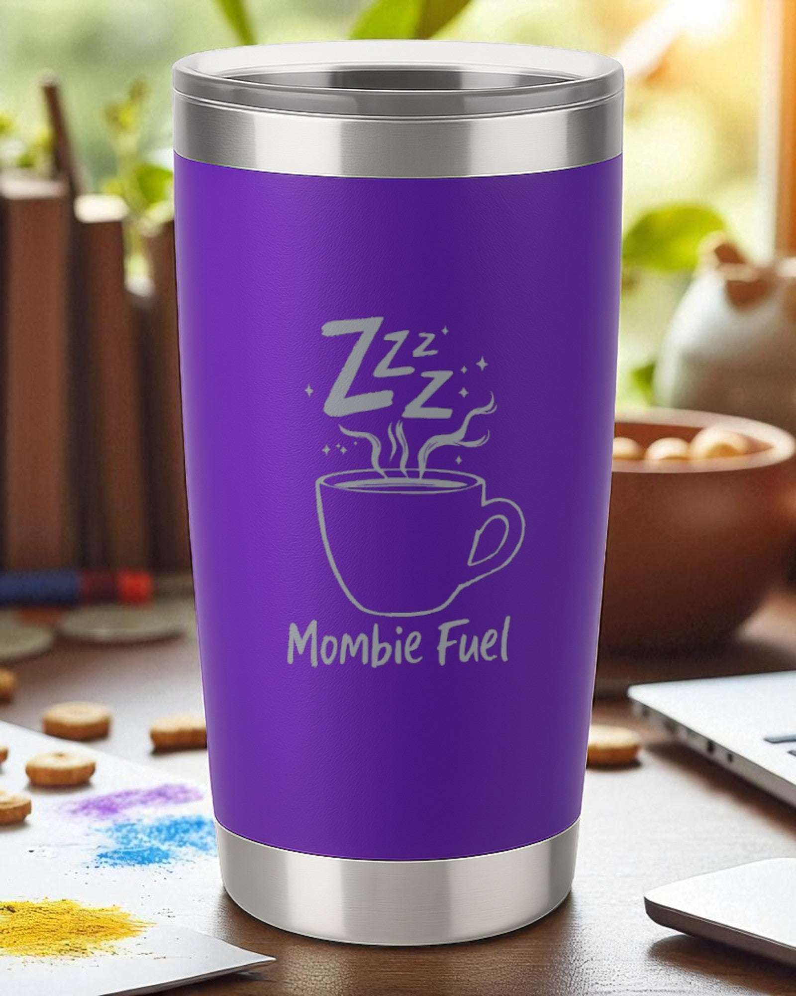 Mombie Fuel – Mom Life Engraved Tumbler Ctrl-Alt-Engrave