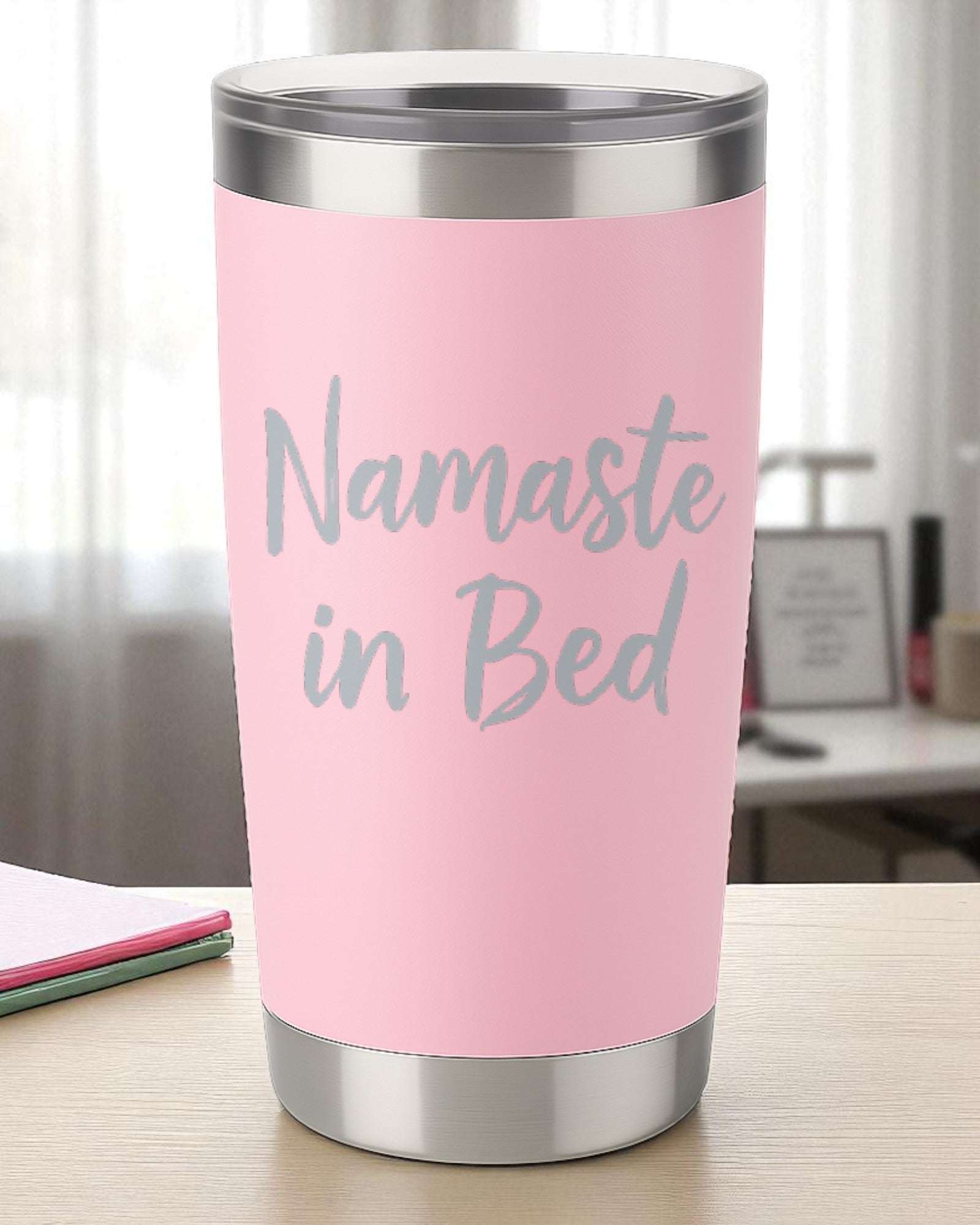 Namaste in Bed – Relaxation Tumbler Ctrl-Alt-Engrave