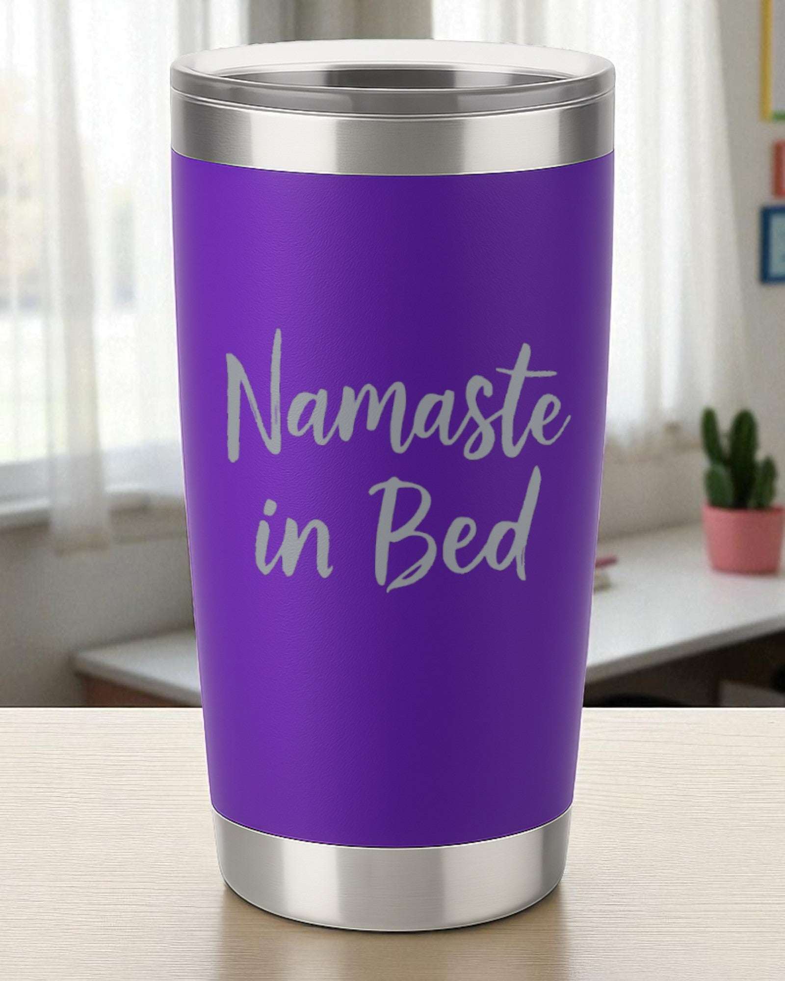 Namaste in Bed – Relaxation Tumbler Ctrl-Alt-Engrave