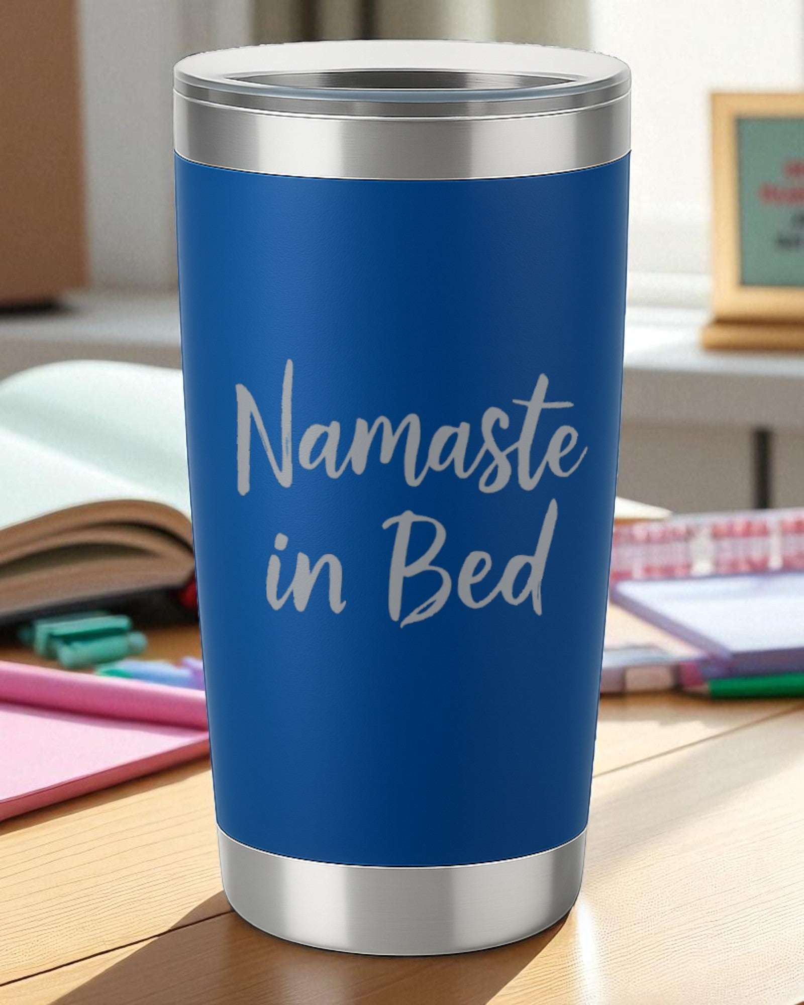 Namaste in Bed – Relaxation Tumbler Ctrl-Alt-Engrave