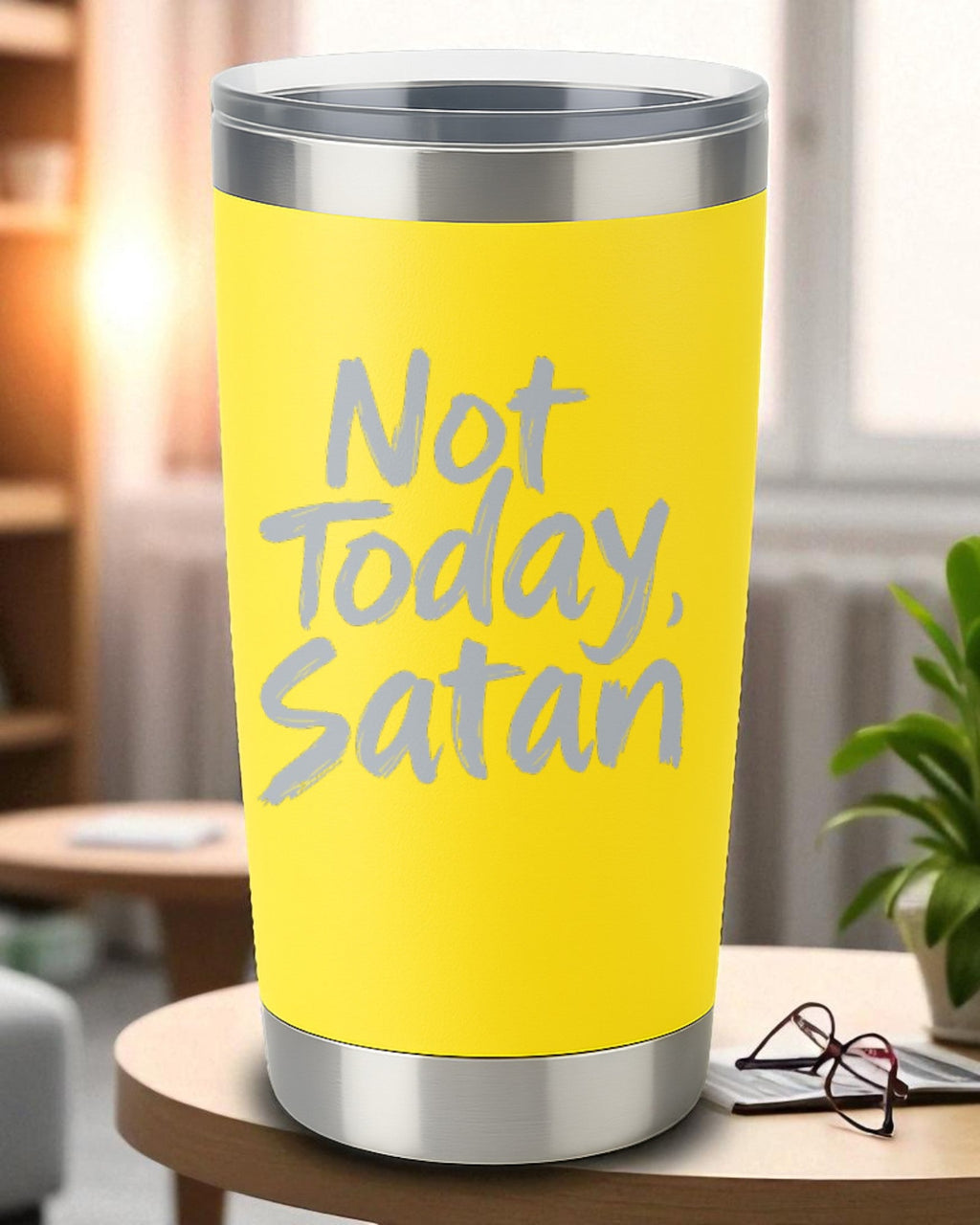 Not Today, Satan – Faith & Sass Tumbler Ctrl-Alt-Engrave