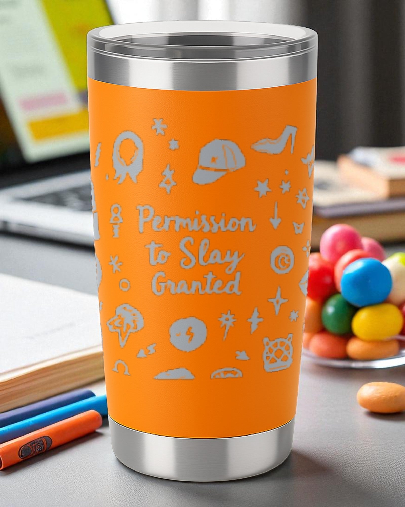 Permission to Slay Granted – Confidence Tumbler Ctrl-Alt-Engrave