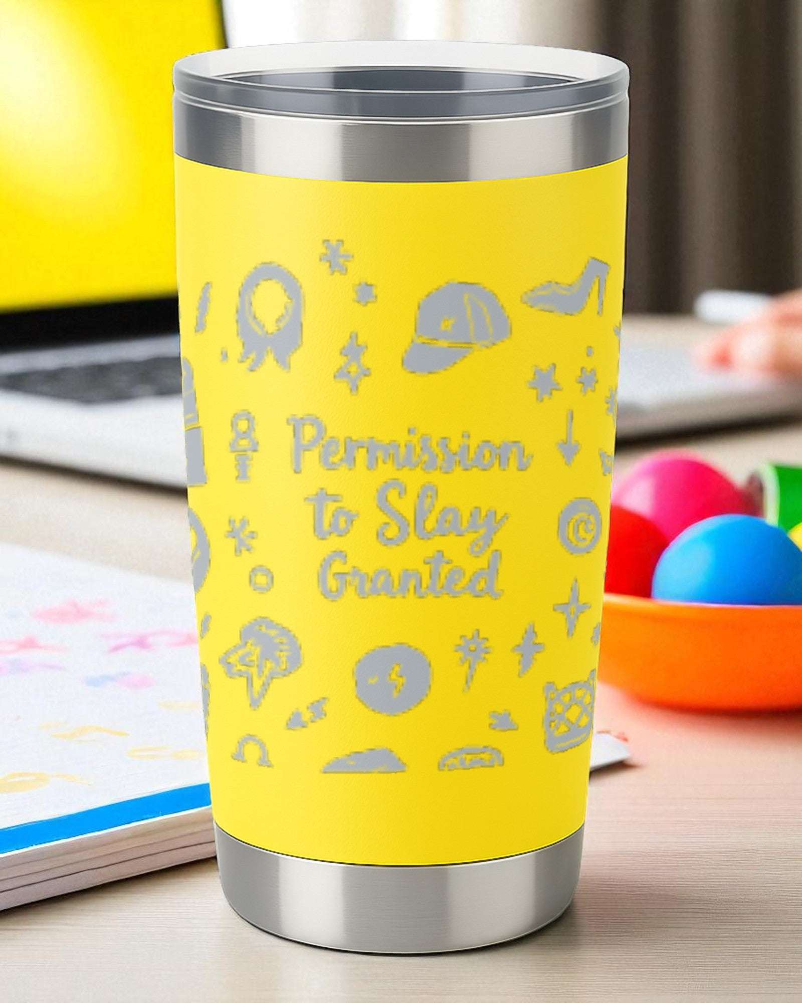 Permission to Slay Granted – Confidence Tumbler Ctrl-Alt-Engrave
