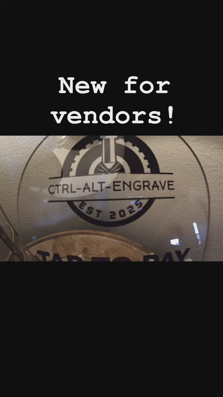 Custom NFC Tap to Pay Vendor Display | Acrylic Payment Sign for Markets & Small Businesses